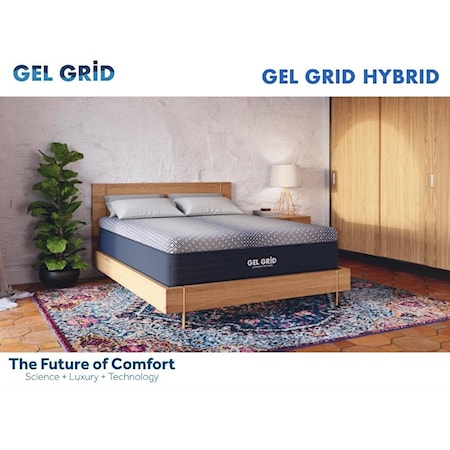 13.5" Gel Grid Gravity Hybrid Med Queen Matt