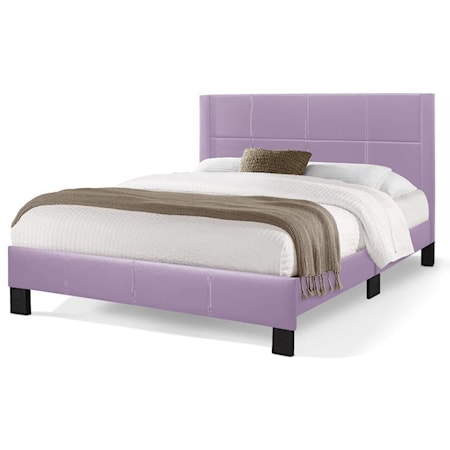 Full Upholstered Bed Purple